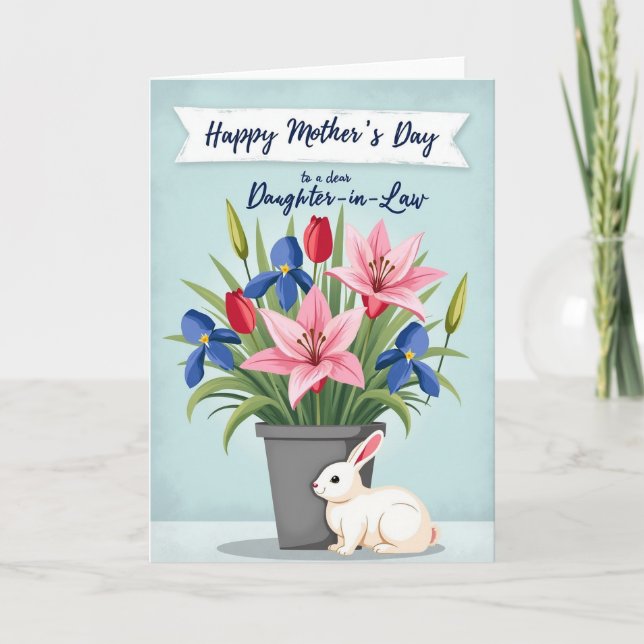 Kanin och Blommors mors kort (Framsida)