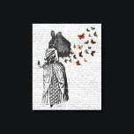 Kanin och Butterfly Parasol Canvastryck<br><div class="desc">Djur och natur</div>