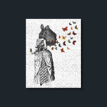 Kanin och Butterfly Parasol Canvastryck<br><div class="desc">Djur och natur</div>