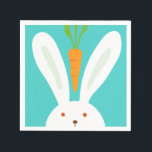 Kanin och morot pappersservett<br><div class="desc">Pappra blöjor av kanin och morot med motsvarande pappra tallrikar.</div>