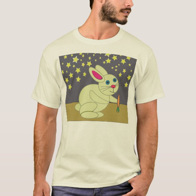 Kanin- och stjärnababyskjorta t shirt (Framsida)