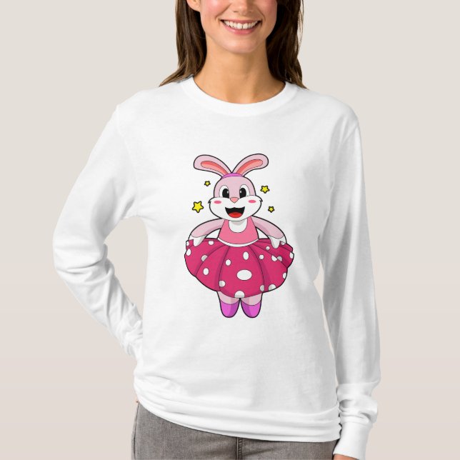 Kanin på Ballet Dance T Shirt (Framsida)