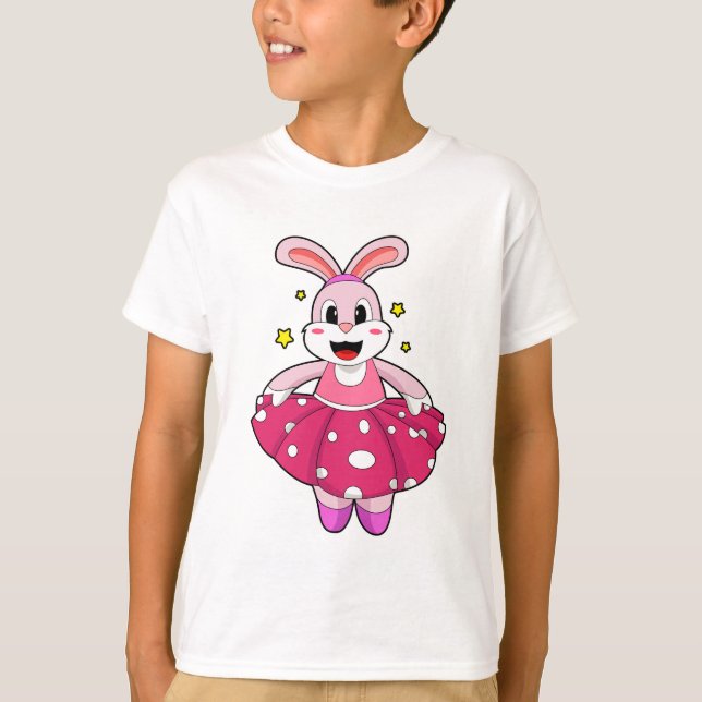 Kanin på Ballet Dance T Shirt (Framsida)