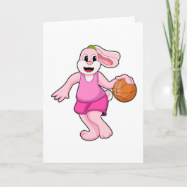 Kanin på basketboll sport kort