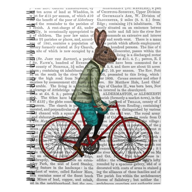 Kanin på Bike 2 Anteckningsbok (Framsidan)