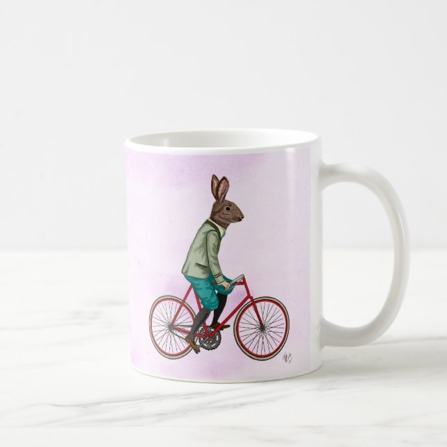 Kanin på Bike 3 Kaffemugg (Höger)
