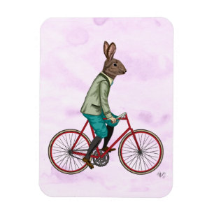 Kanin på Bike 3 Magnet