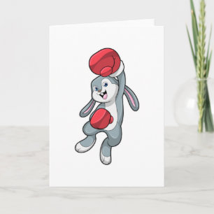 Kanin på boxning med boxningshandskor kort