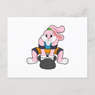 Kanin på gymmet med hantel.PNG Vykort