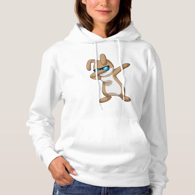 Kanin på Hip Hop-dans Dab T Shirt (Framsida)