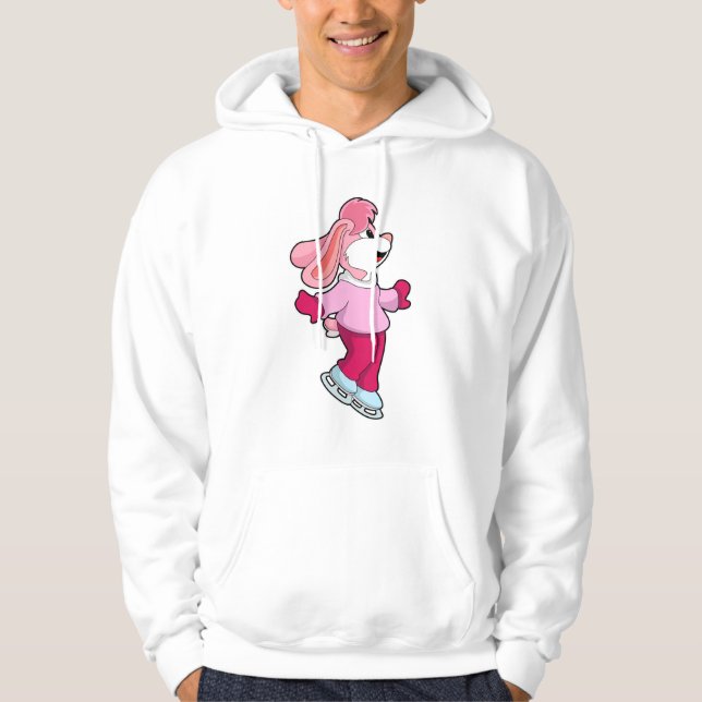 Kanin på isar med isskal hoodie (Framsida)