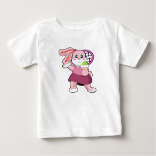 Kanin på Tennis med Tennis racket T Shirt