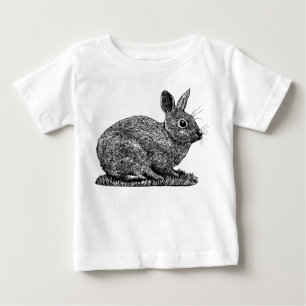 Kanin - Pen och Bläck Stil Teckning T-shirt