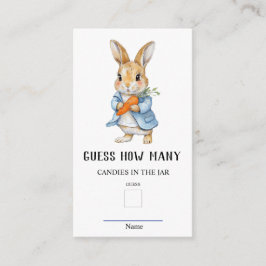 Kanin Petters Gissa Hur Många Baby Shower-spel Tilläggskort