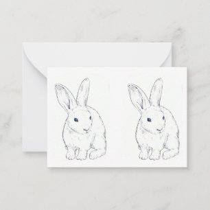 Kanin Platt Notkort Anteckningskort