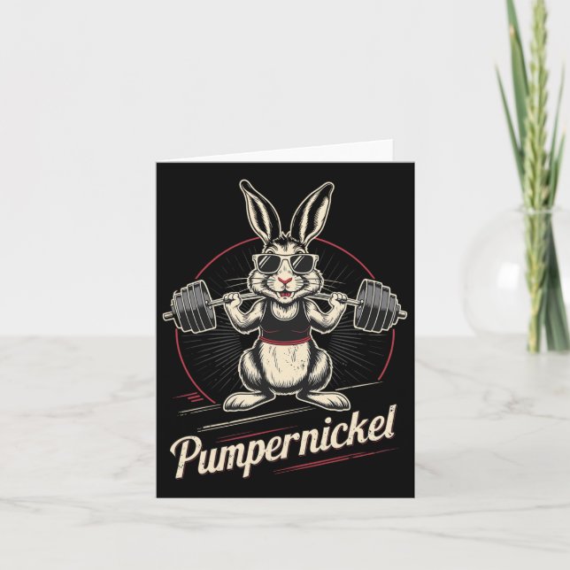Kanin Pumpernickel Karnickel Bodybuilding Kort (Framsida)