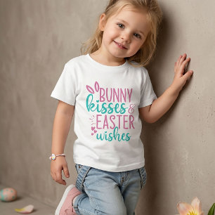 Kanin Puss Påsk Önskar T-Shirt för Flickor