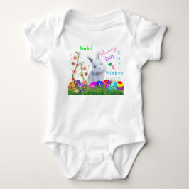 Kanin Puss Påskhälsningar Personligt Barnnamn T Shirt