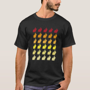 Kanin Retro Animal Mönster T Shirt