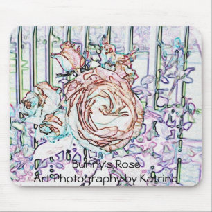 Kanin rosa Mousepad Musmatta