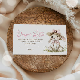 Kanin Rosa Slöja Bebis Badrums Blöja Lotteri Tilläggskort