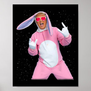 Kanin Rosa Trump Kostym  Poster