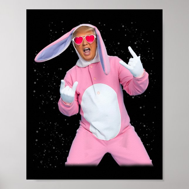 Kanin Rosa Trump Kostym  Poster (Framsidan)