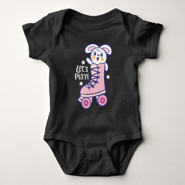 Kanin rullskridsko t shirt (Framsida)