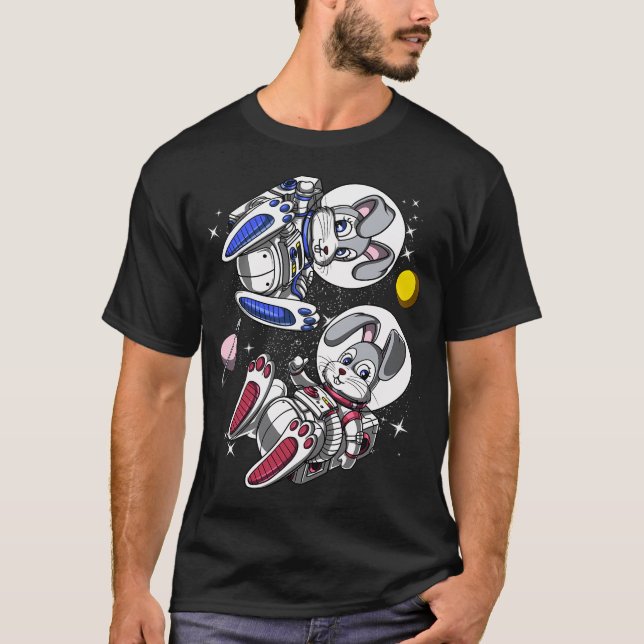 Kanin Rymdastronauter T Shirt (Framsida)