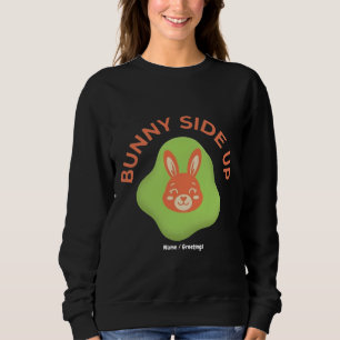 Kanin Sida Upp Retro Påskägg Grafisk Design T Shirt