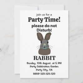 Kanin Snälla Röra Inte Rolig Kanin Inbjudningar