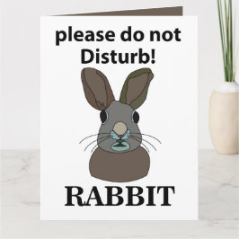 Kanin Snälla Röra Inte Rolig Kanin Kort