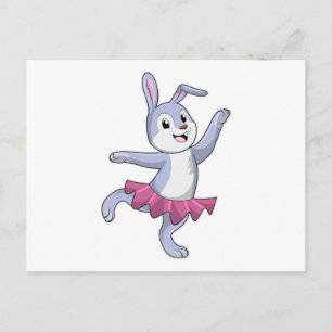 Kanin som ballerina på balett vykort