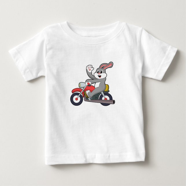Kanin som Biker med motorcykel.PNG T Shirt (Framsida)