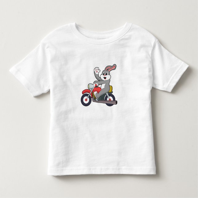 Kanin som Biker med motorcykel.PNG T Shirt (Framsida)