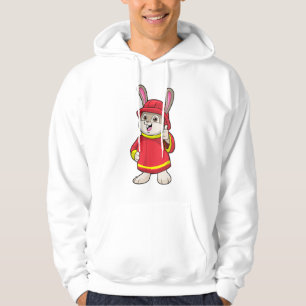 Kanin som brandman med Helmet Hoodie