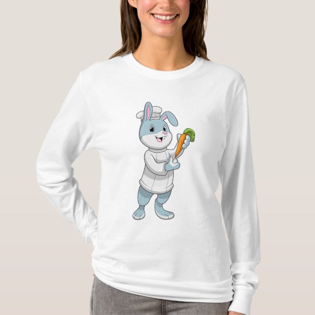 Kanin som Cook med morot T Shirt (Framsida)