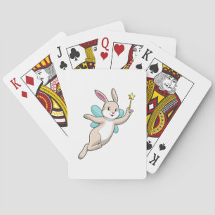 Kanin som Fairy med Magic trollspö Casinokort