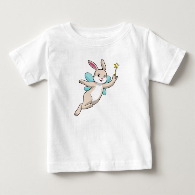Kanin som Fairy med Magic trollspö T Shirt (Framsida)