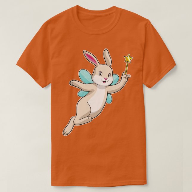 Kanin som Fairy med Magic trollspö T Shirt (Design framsida)
