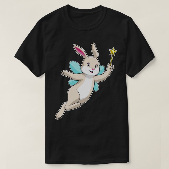 Kanin som Fairy med Magic trollspö T Shirt (Design framsida)