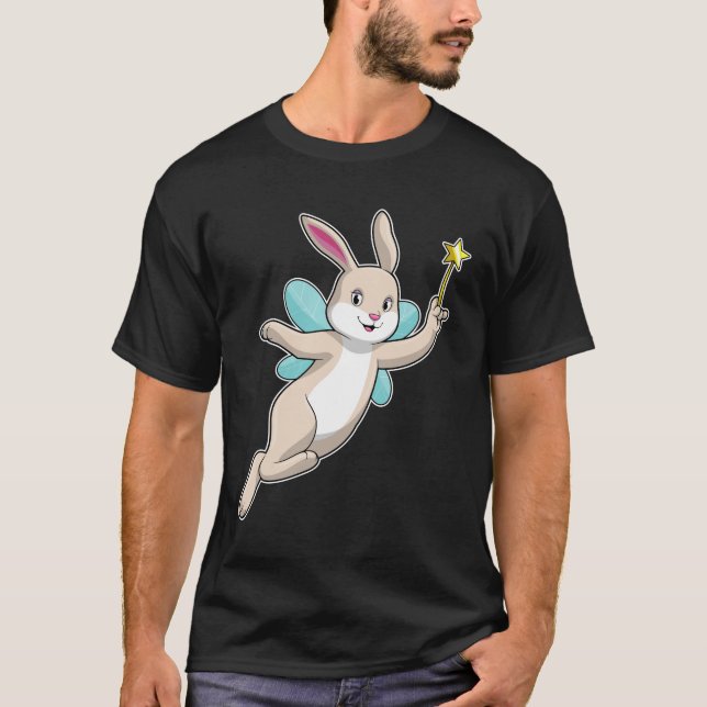 Kanin som Fairy med Magic trollspö T Shirt (Framsida)