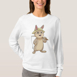 Kanin som Fisher med fiskstam T Shirt