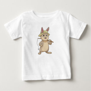 Kanin som Fisher med fiskstam T Shirt