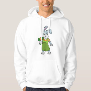 Kanin som Hairdresser med Hairdryer Hoodie