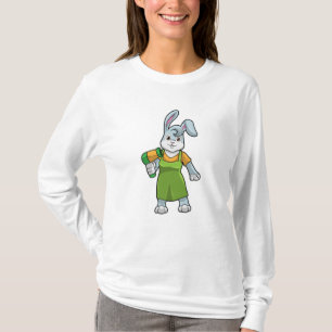 Kanin som Hairdresser med Hairdryer T Shirt