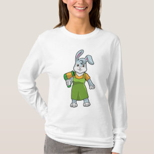 Kanin som Hairdresser med Hairdryer T Shirt