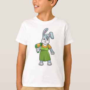 Kanin som Hairdresser med Hairdryer T Shirt