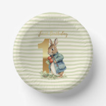 Kanin som håller grönsaker Första födelsedagen