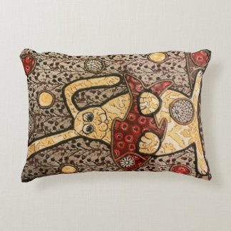 Kanin som håller upp kollage av fisktyg prydnadskudde